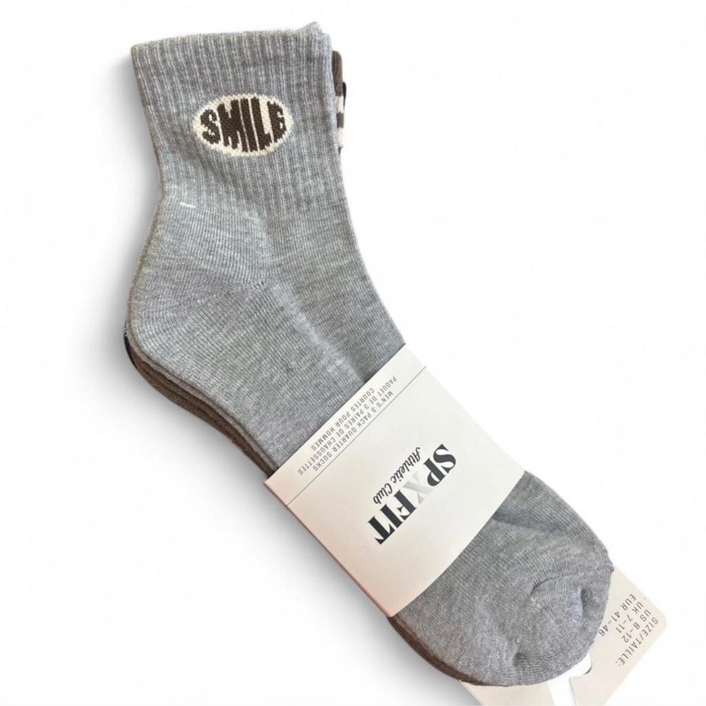 Men’s 3-Pack Quarter Socks US 8-12 (NWT)